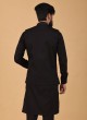 Black Festive Wear Nehru Jacket Set